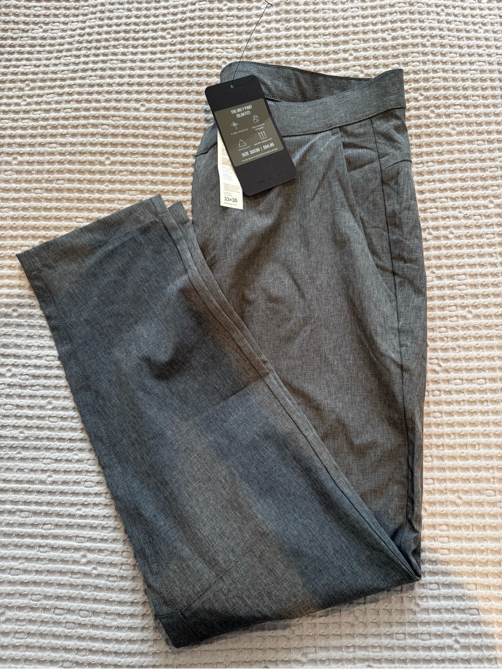 Fabletics Men's Gray Jogger-Style Dress Pants